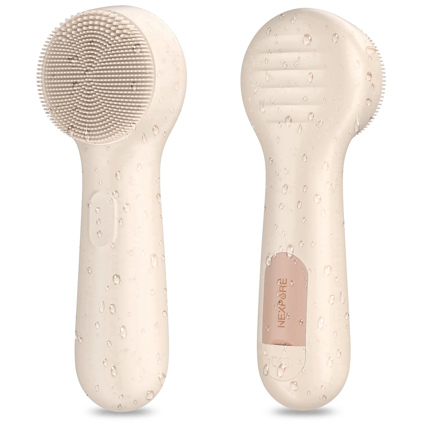 Facial Cleansing Brush, IPX7 Waterproof Sonic Face Scrubber, Rechargeable Electric Silicone Face Brush for Deep Cleansing and Exfoliation