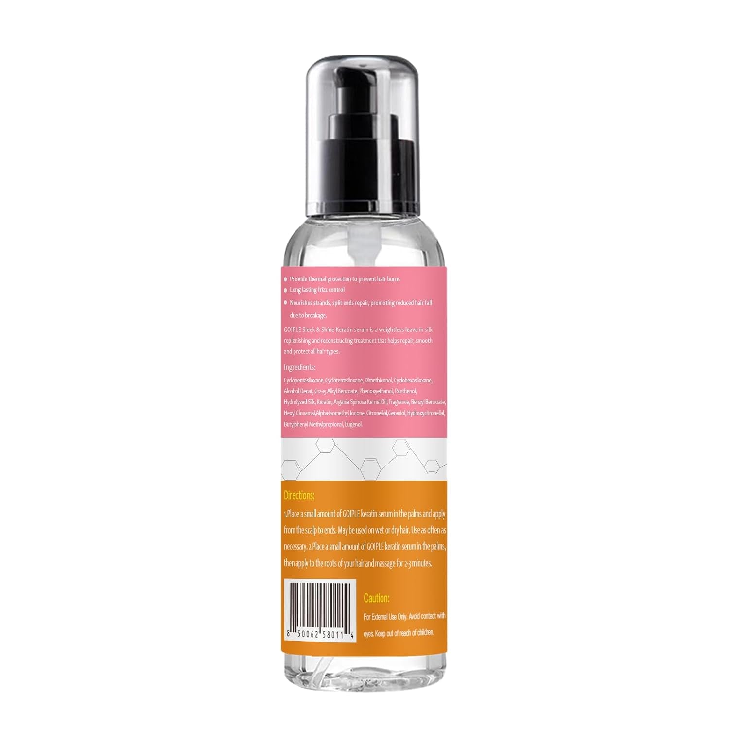 Keratin Protein Hair Serum Keratin Styling & Moisturizing Oil - anti Frizz Control Nourishes & Repair Keratin Serum Oil for Dry Damaged Hair Heat Protectant Serum for Shine Prevent Hair Burns (Rose)